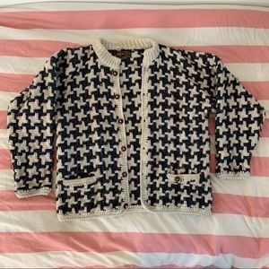 vintage handknit wool grandpa sweater